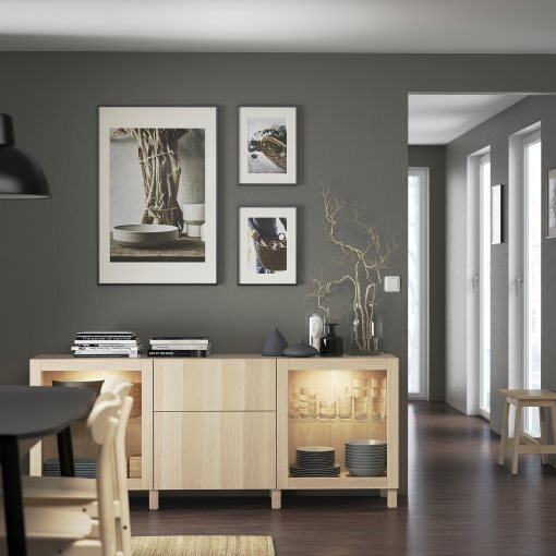 BESTÅ, storage combination with drawers soft-closing, 180x42x74 cm, 293.026.91