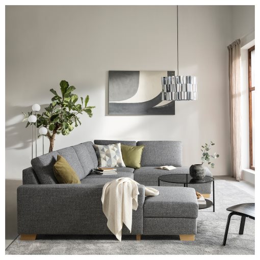 SÖRVALLEN, corner sofa 4-seat with chaise longue/left, 293.041.43