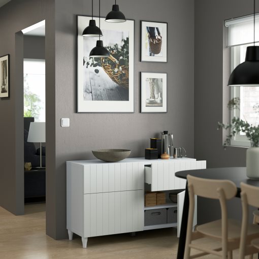 BESTÅ, storage combination with doors/drawers push-open, 120x42x74 cm, 294.126.18