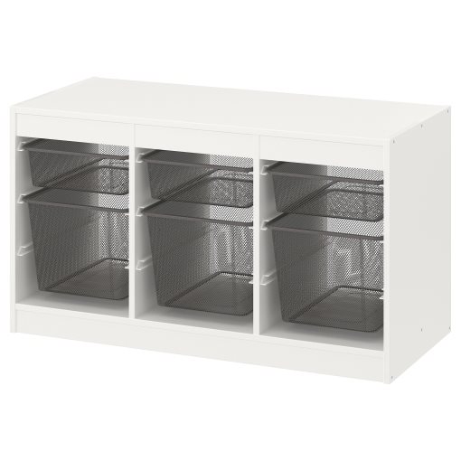 TROFAST, παιδικό έπιπλο αποθήκευσης με κουτιά, 99x44x56 cm, 294.798.35