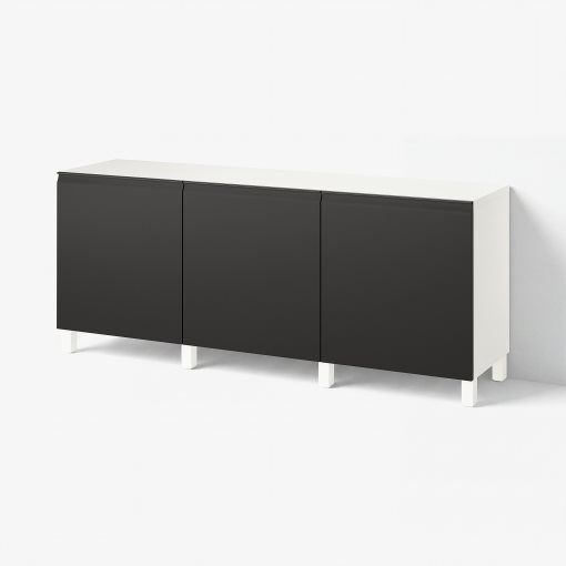 BESTÅ, σύνθεση αποθήκευσης με πόρτες, 180x42x74 cm, 295.693.41