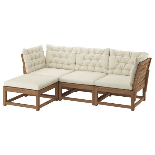NÄMMARÖ, 3-seat modular sofa with footstool, outdoor, 295.752.24