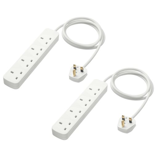 KOPPLA, 4-way socket earthed, 2 pack, 304.120.33