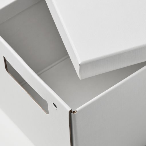 FJÄDERHARV, storage box with lid, 18x25x16 cm, 305.968.95