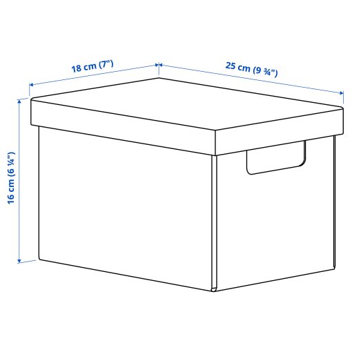 FJÄDERHARV, storage box with lid, 18x25x16 cm, 305.968.95