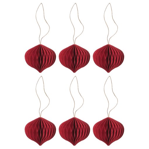VINTERFINT, tree ornament set of 6, 6 cm, 306.047.96