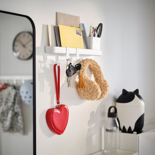 ALTARLIDEN, hook rack with storage, 306.187.36