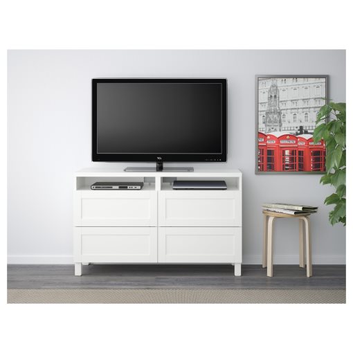 BESTÅ, έπιπλο TV με συρτάρια, 120x40x74 cm, 391.939.17