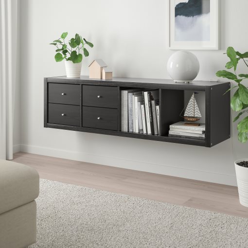 KALLAX, shelving unit with 2 inserts, 392.782.90