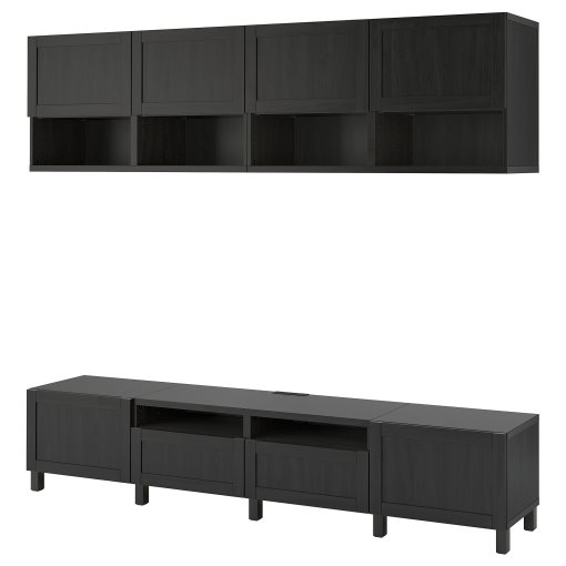 BESTÅ, TV storage combination/doors/drawers push open, 240x42x230 cm, 394.119.44