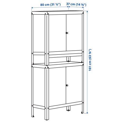 KOLBJÖRN, cabinet in/outdoor, 80x161 cm, 394.176.01