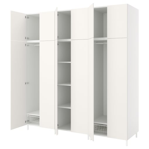 PLATSA, wardrobe with 12 doors, 240x57x251, 394.249.51