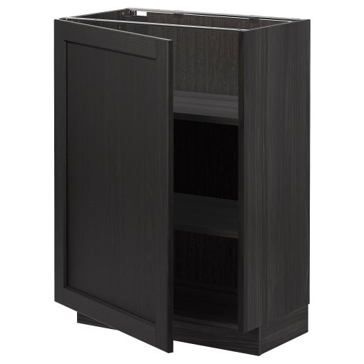 METOD, base cabinet with shelves, 60x37 cm, 394.558.91