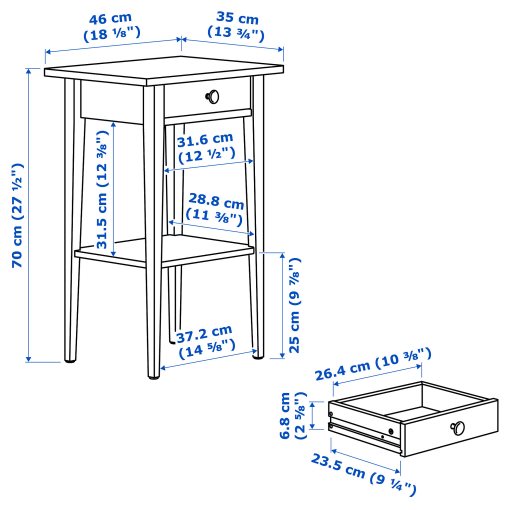 HEMNES, bedroom furniture/set of 4, 160x200 cm, 394.834.17