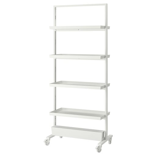 MITTZON, frame with castors/display shelf/cable box, 85x205 cm, 395.623.63
