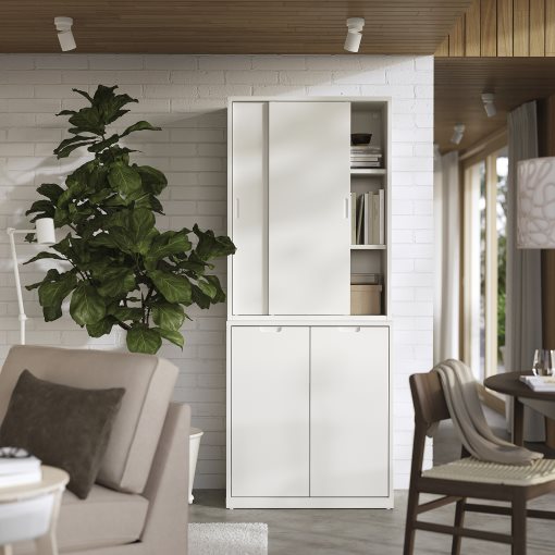 TONSTAD, storage combination with sliding doors, 81x47x201 cm, 395.717.63