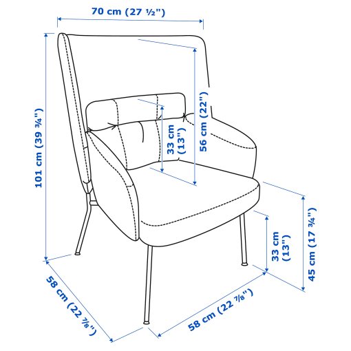 BINGSTA, high-back armchair, 404.556.54