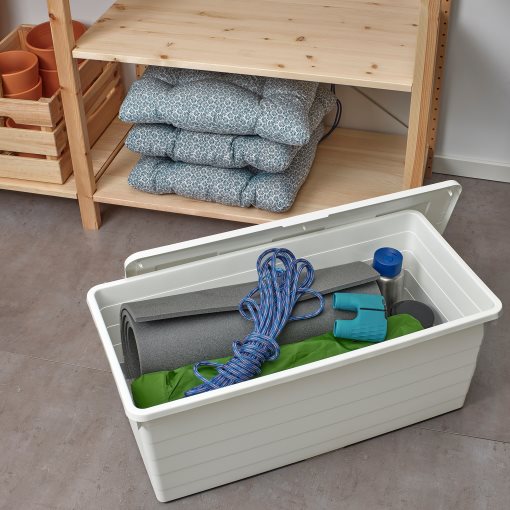 SOCKERBIT, storage box with lid, 38x76x30 cm, 405.220.88