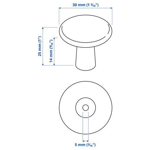 KALERUM, knob/2 piece, 30 mm, 405.428.59