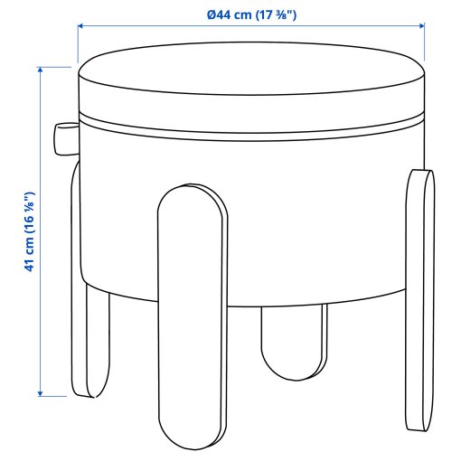 FORLUNDA, pouffe with storage, 405.702.44