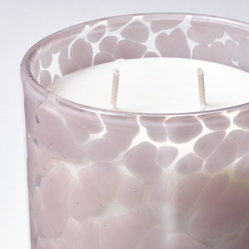 LUGNARE, scented candle in glass/2 wicks/Jasmine, 50 hr, 405.943.44