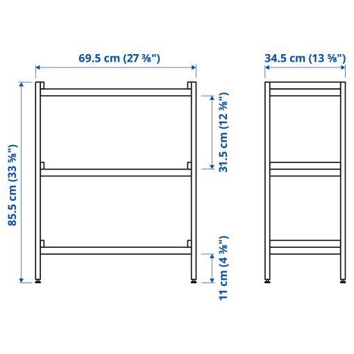 EKENABBEN, open shelving unit, 70x34x86 cm, 405.963.95