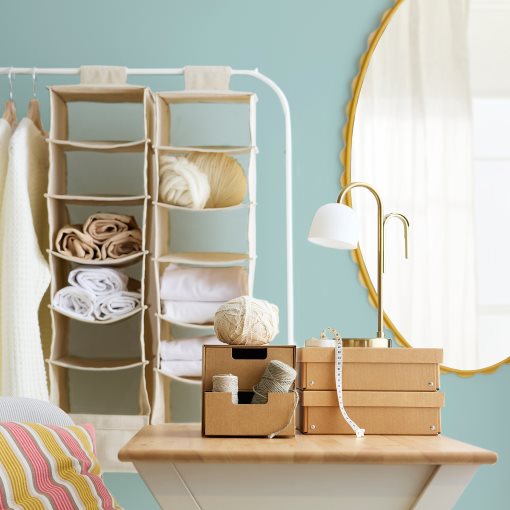 PURRPINGLA, hanging storage with 6 compartments, 22x34x80 cm, 406.122.63