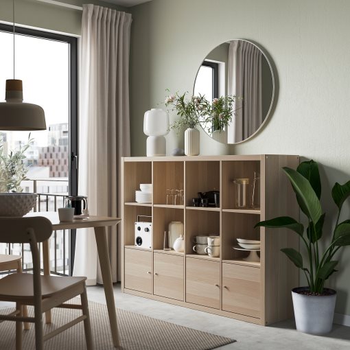 KALLAX, shelving unit with 4 inserts, 492.782.56