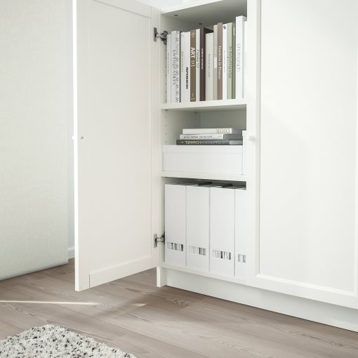 BILLY/OXBERG, bookcase with doors, 80x30x106, 492.800.42