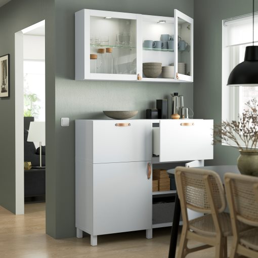 BESTÅ, storage combination with doors/drawers push open, 120x42x213 cm, 493.992.15
