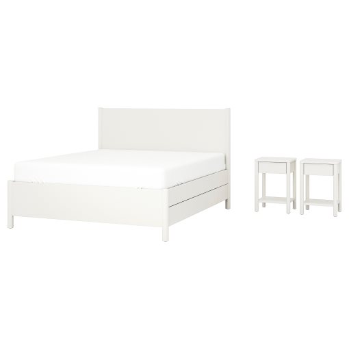 TONSTAD, bedroom furniture including bed storage set of 3, 140x200 cm, 495.775.85