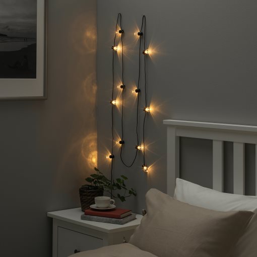 BLÖTSNÖ, LED lighting chain 12 light indoor battery-op, 504.015.09