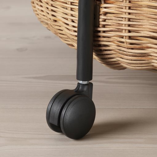 LUBBAN, trolley table with storage, rattan, 504.343.07