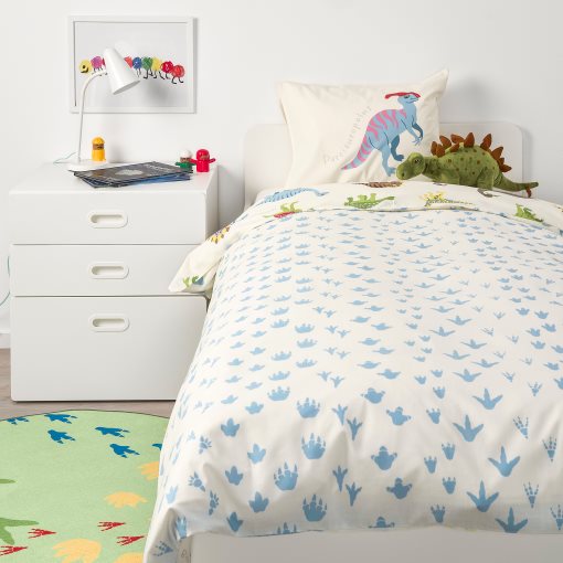 JÄTTELIK, quilt cover and pillowcase, 150x200/50x60 cm, 504.641.15