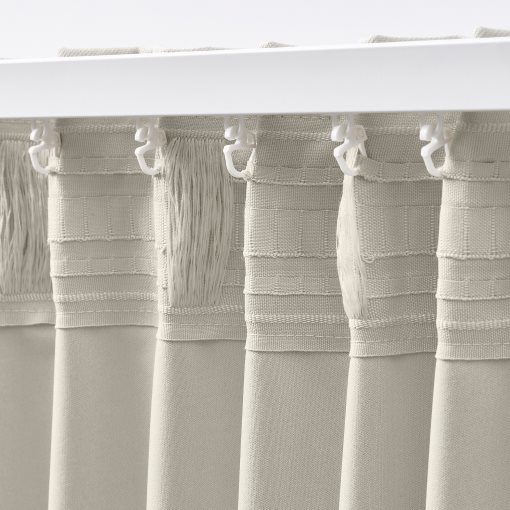 KORGMOTT, block-out curtains with heading tape/1 pair, 145x300 cm, 505.971.58