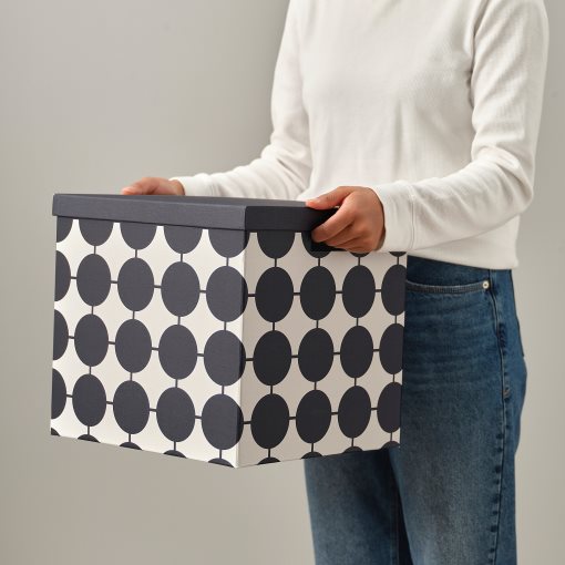 TJENA, storage box with lid, 32x35x32 cm, 506.010.56