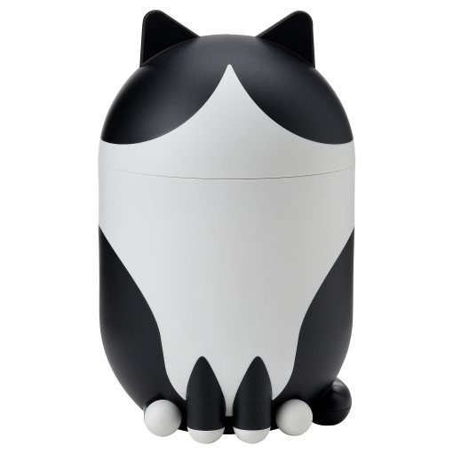 GREJSIMOJS, storage with lid cat-shaped, 506.031.78