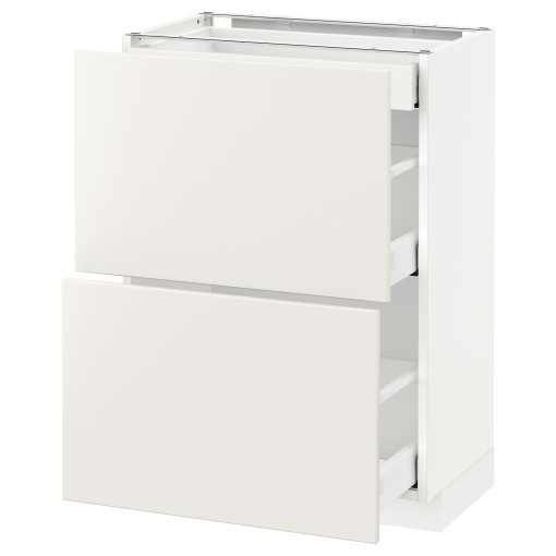 METOD/MAXIMERA, base cabinet with 2 fronts/3 drawers, 591.135.09
