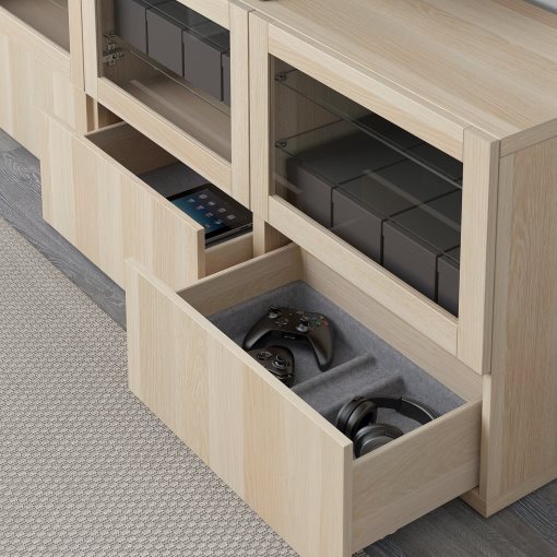 BESTÅ, έπιπλο TV με πόρτες και συρτάρια, 180x40x64 cm, 591.943.03