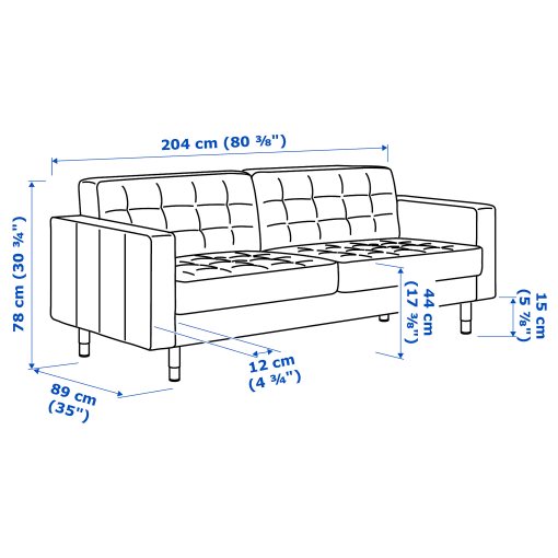 LANDSKRONA, 3-seat sofa, 592.703.11
