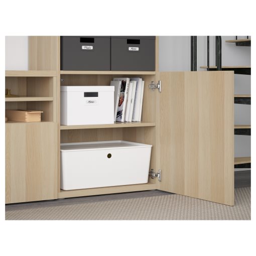 BESTÅ, TV storage combination/glass doors/drawers soft closing, 300x42x231 cm, 594.110.14