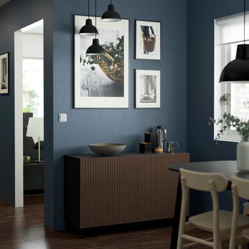 BESTÅ, storage combination with doors/drawers push-open, 120x42x74 cm, 594.215.22