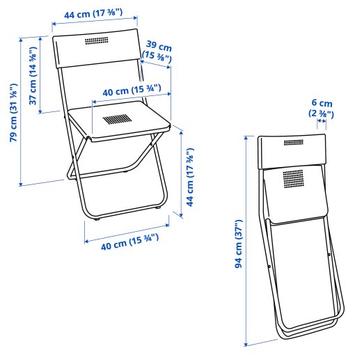 FEJAN, table and 2 folding chairs, outdoor, 594.349.49