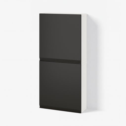 BESTÅ, wall cabinet with 2 doors, 60x22x128 cm, 595.693.49