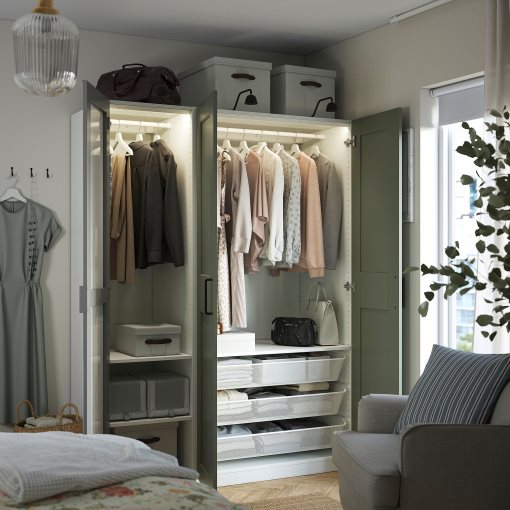 PAX/KAMMAR/GRIM, wardrobe combination, 150x60x201 cm, 595.792.49
