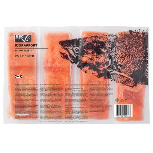 SJÖRAPPORT, salmon fillet/ASC certified/frozen/frozen, 500 g, 603.600.37 - IKEA Cyprus SJÖRAPPORT, salmon fillet/ASC certified/frozen/frozen, 500 g, 603.600.37