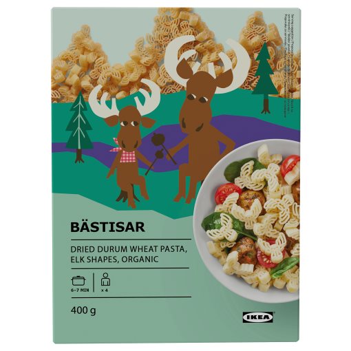 BASTISAR, ζυμαρικά σε σχήμα τάρανδου, βιολογικά, 400 g, 604.368.91