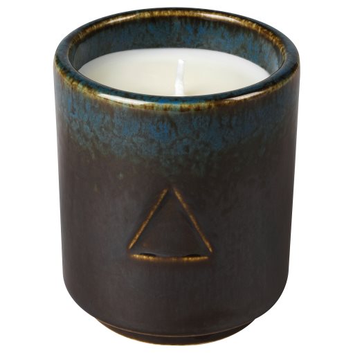 OSYNLIG, scented candle in pot/Tobacco & Honey, 7 cm, 604.485.87