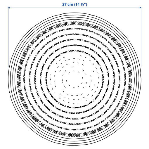 PENNFISK, place mat handmade, 37 cm, 605.277.49