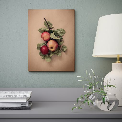 PJÄTTERYD, πίνακας/φύλλα και μήλα, 30x40 cm, 605.835.61